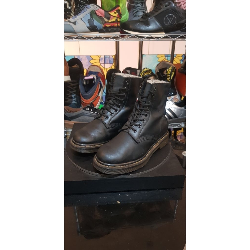 Dr. Martens 1460 SERENA High 8 hole sz 36 Hitam Sherpa thai