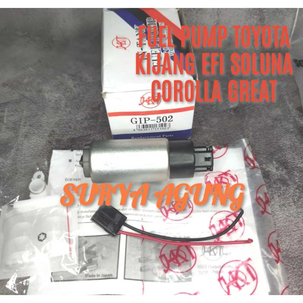 FUEL PUMP TOYOTA KIJANG EFI SOLUNA COROLLA GREAT HKT GIP 502 BERKULITAS JEPANG BERGARANSI