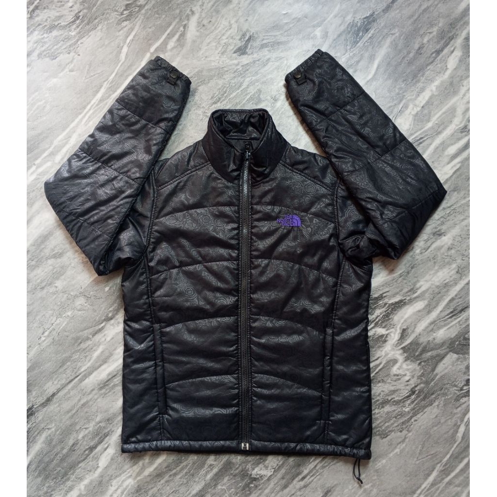 ‎Jaket The North Face T.N.F puffer Outdoor Tracktop Windbreaker hangout motoran unisex hitam branded