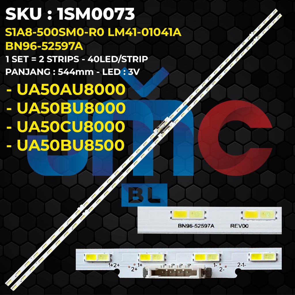 Backlight TV SAMSUNG 50 Inch UA50AU8000 UA50BU8000 UA50CU8000 UA50BU8500 S1A8-500SMO-RO LM41-01041A