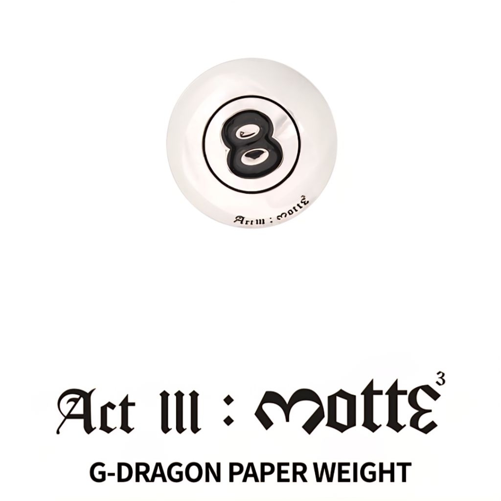 G-dragon ACT III MOTTE PAPER WEIGHT ( new old stock )