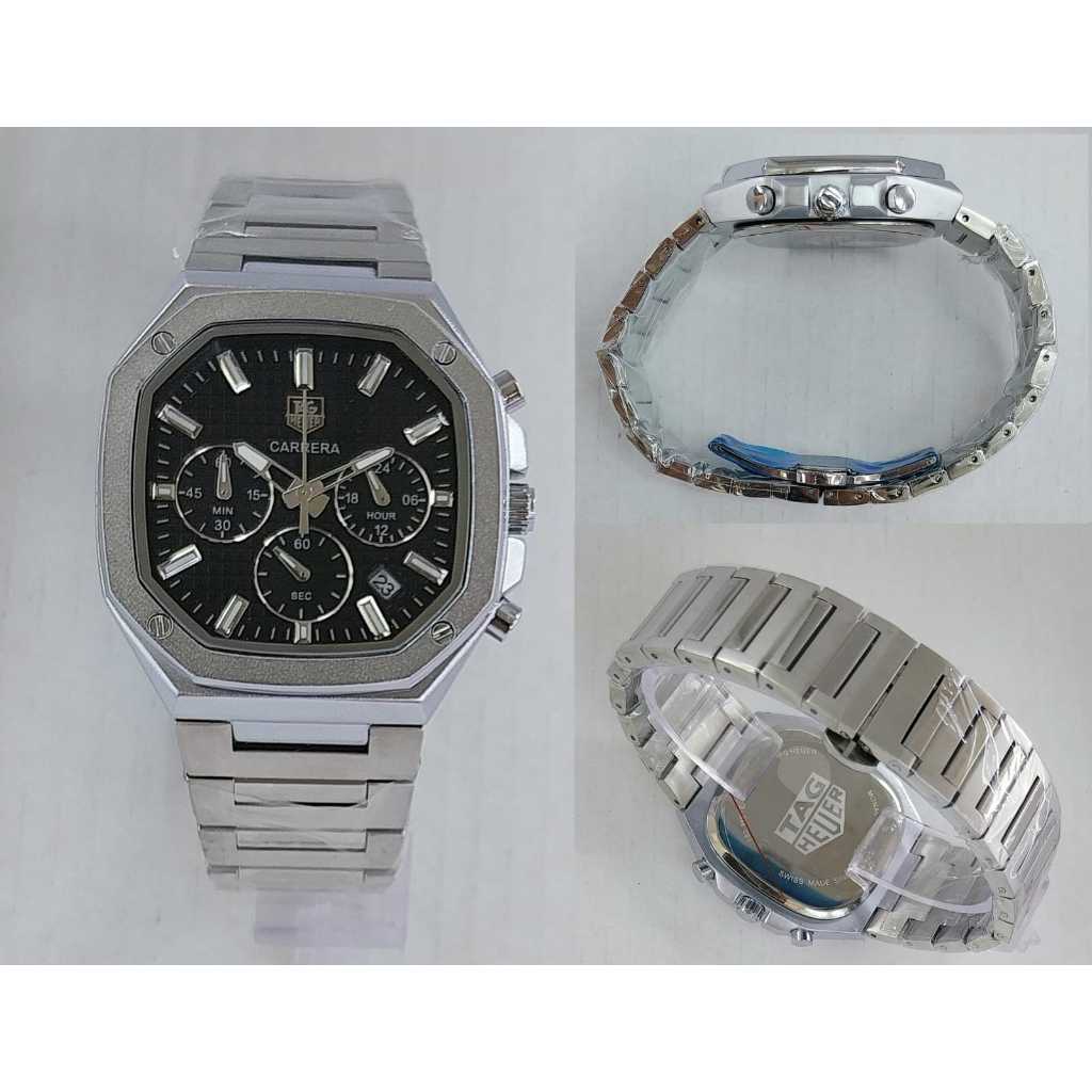 Jam Tangan Pria Tag Huer Rantai Chrono Aktif Tanggal Aktif Fre Box SB1243
