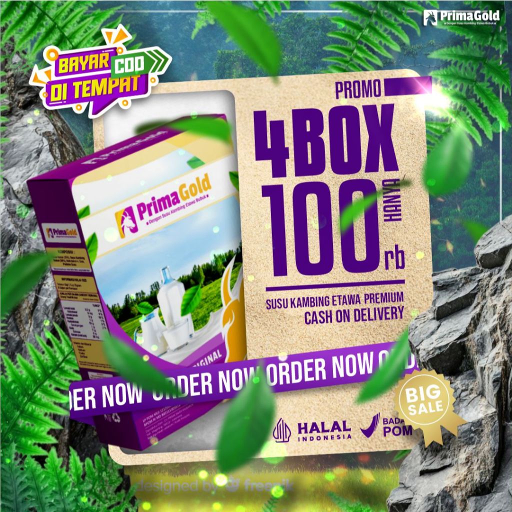 4 BOX PRIMAGOLD SUSU ETAWA ORIGINAL PRIMA GOLD / Prima Gold Susu Kambing Etawa