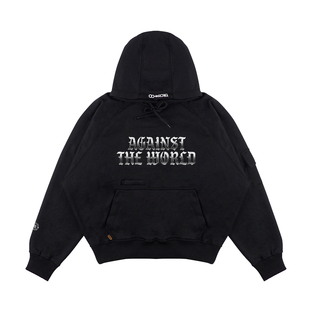 Troy Company Boxy Arm Pocket Hoodie Athwo - Hoodie Boxy Hitam BAPH 3433