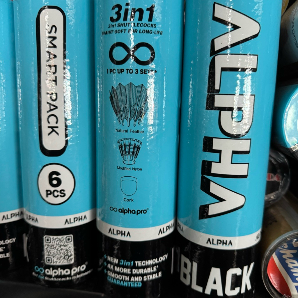 SHUTTLECOCK ALPHA HITAM ORIGINAL