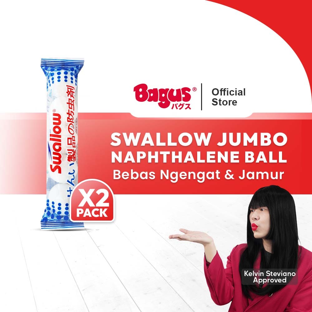 [Twin Pack] Swallow Kamper Jumbo Naphthalene Ball 2 Packs (5 Pcs/Pack) - Mencegah Ngengat dan Penjam