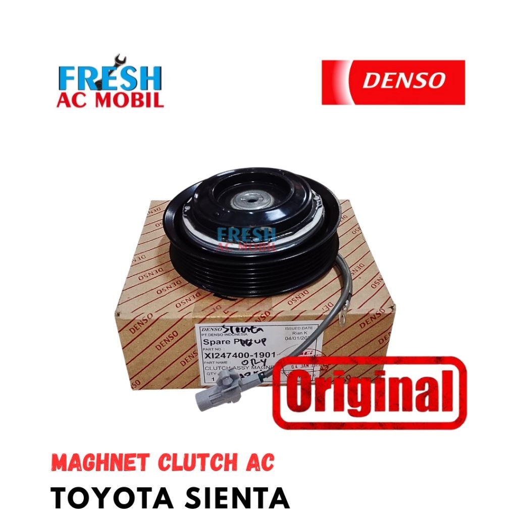 Magnet Clutch AC Toyota Sienta Original Denso Maghnet Clutch AC Sienta Original