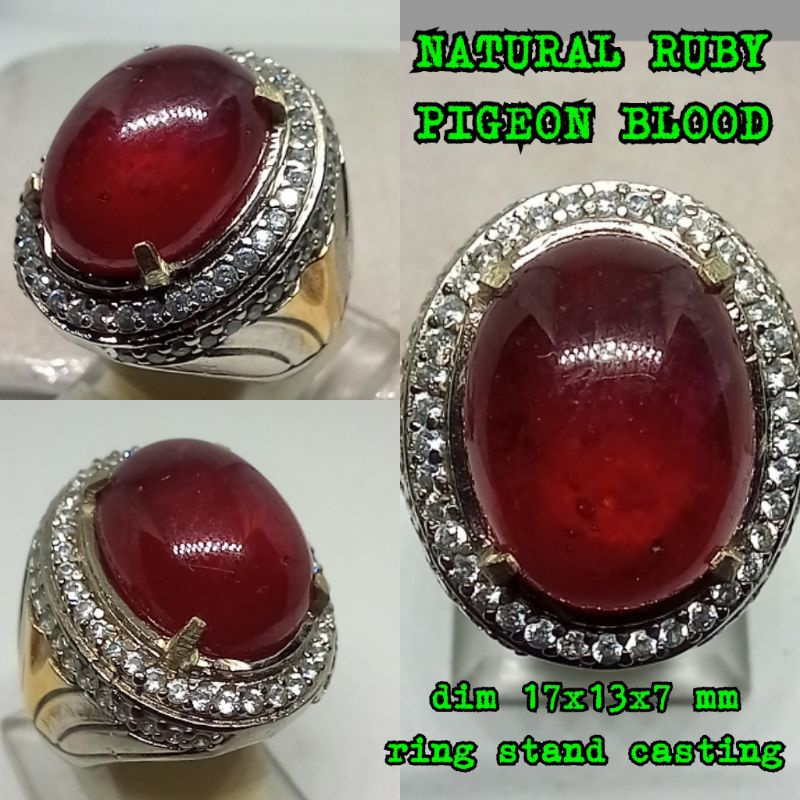 CINCIN BATU RUBY PIGEON BLOOD NATURAL