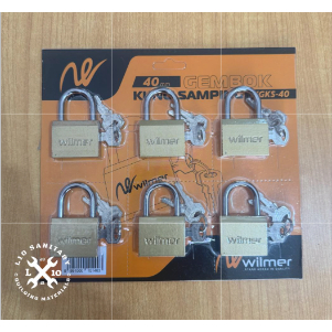 WILMER Gembok Koper SAMPING 40mm / Gembok Kunci Samping Kuning 40mm