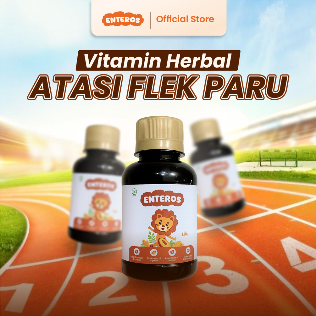 Enteros - Vitamin Herbal Atasi Flek Paru Anak | Halal & BPOM 130ml