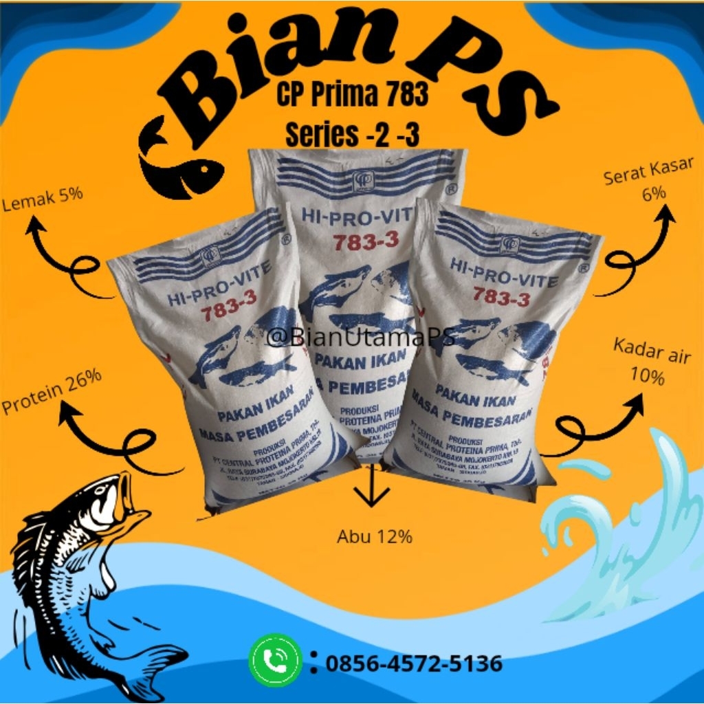 Pelet Pakan ikan CP Prima 783 -3 -2