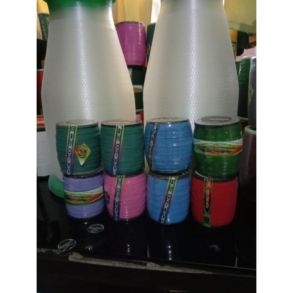 gelasan senar super bahan n66 bobin hijau size 018 panjang 2rb yard.