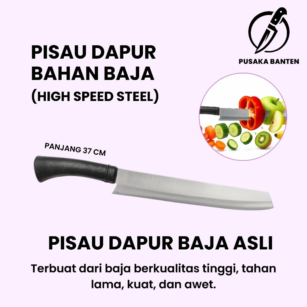 Pisau Dapur Tajam Baja Asli – Buah Sayur Daging Ikan