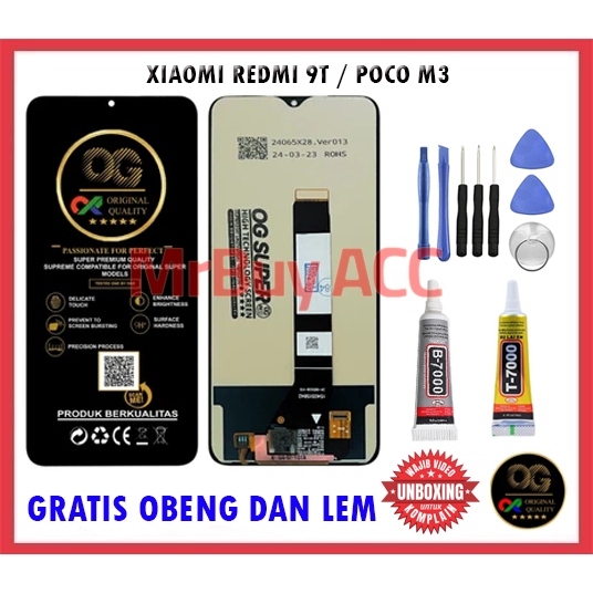 OG Super LCD Xiaomi Redmi 9T Poco M3 Fullset Touchscreen Layar HP