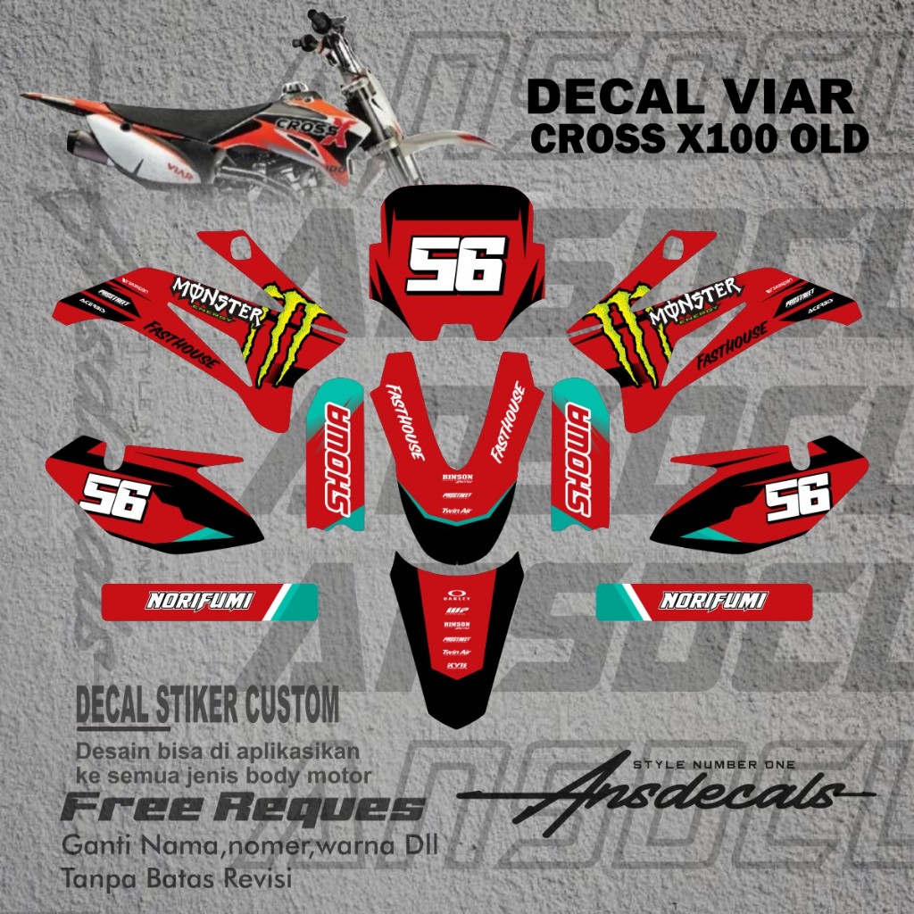 Stiker Viar Cross X 100 Stiker Mini Trail Viar Cross X 100 New Stiker Mini Trail