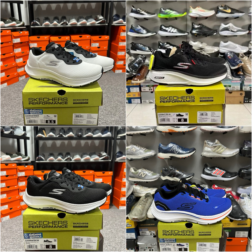 SKECHERS GO RUN ELEVATE 2.0 FLUID MOTION/CONSISTENT 2.0 FLIGHT CREW RUNNING FOR MENS ORIGINAL BNIB