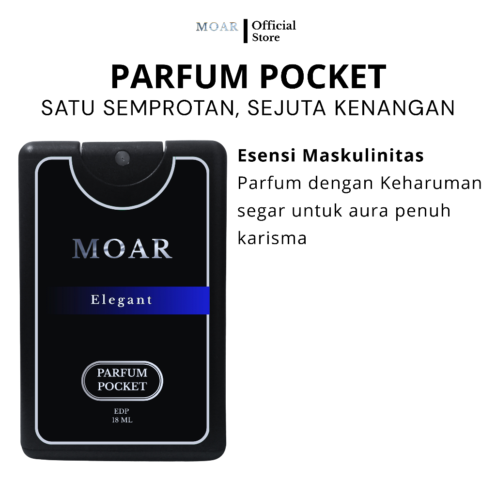 Parfum Pria Wanita | Parfum Pocket-Parfum saku MOAR Elegant | Eau de Parfum