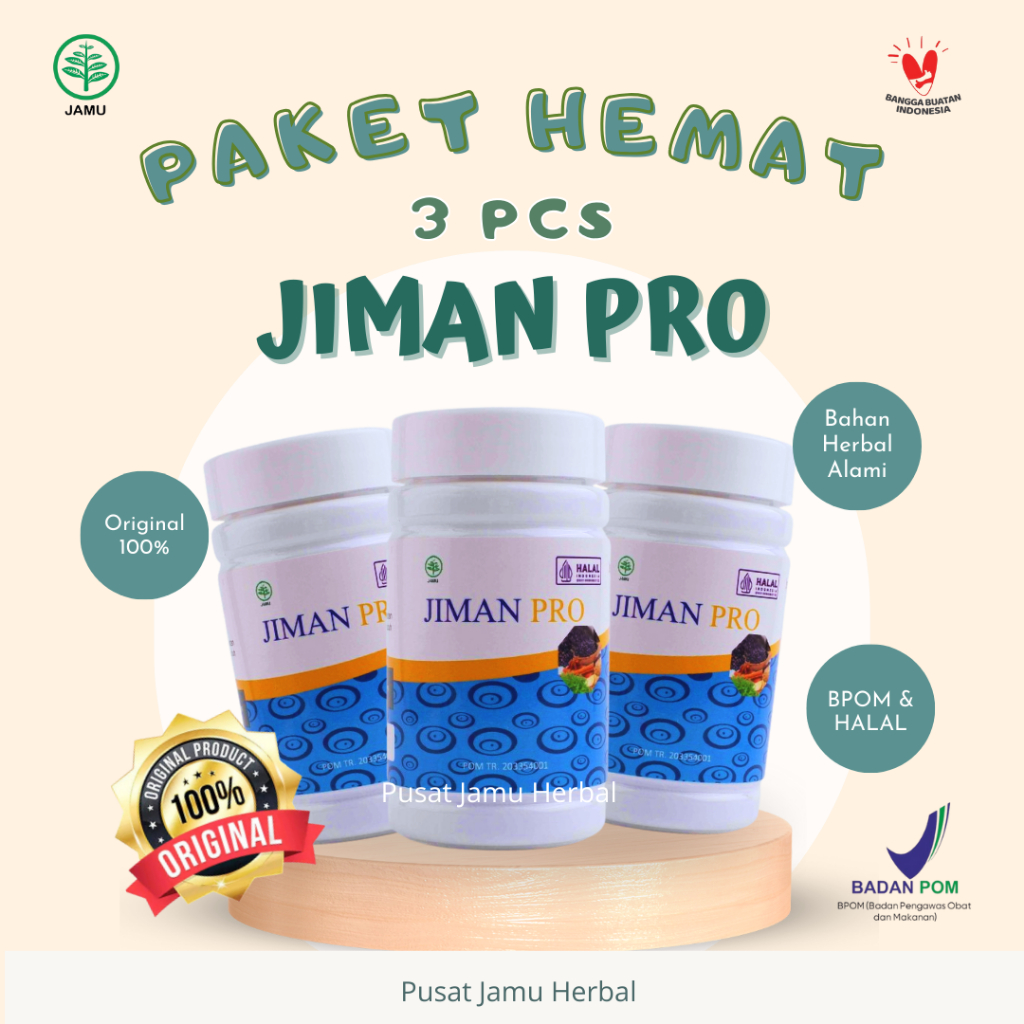 PAKET HEMAT 3 PCS JAMU KAPSUL JIMAN PRO LEBIH HEMAT ORIGINAL