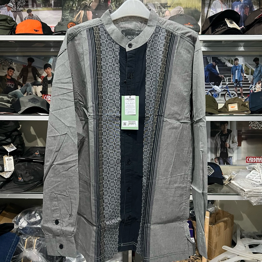Baju Koko Cressida Bigsize Jumbo Lengan Panjang Original