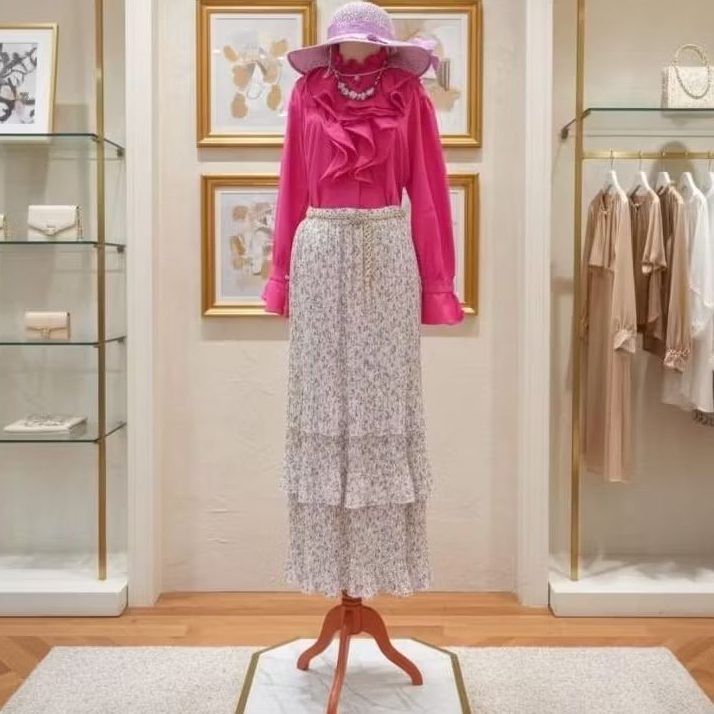 set rok dan kemeja kekinian wanita