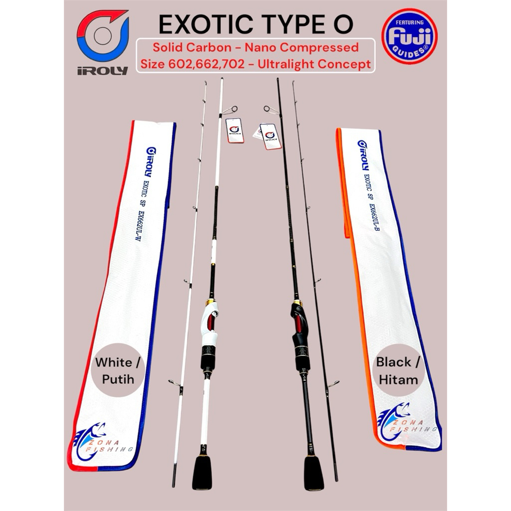 Joran IROLY EXOTIC TYPE O 602 662 702 UL SOLID CARBON FUJI SPINNING