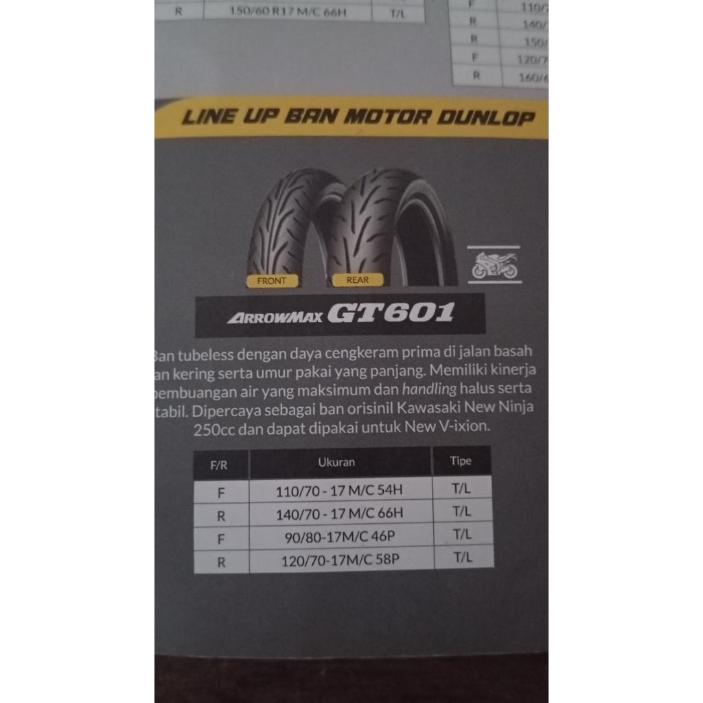 Dunlop 90/80-17 GT601 T/L