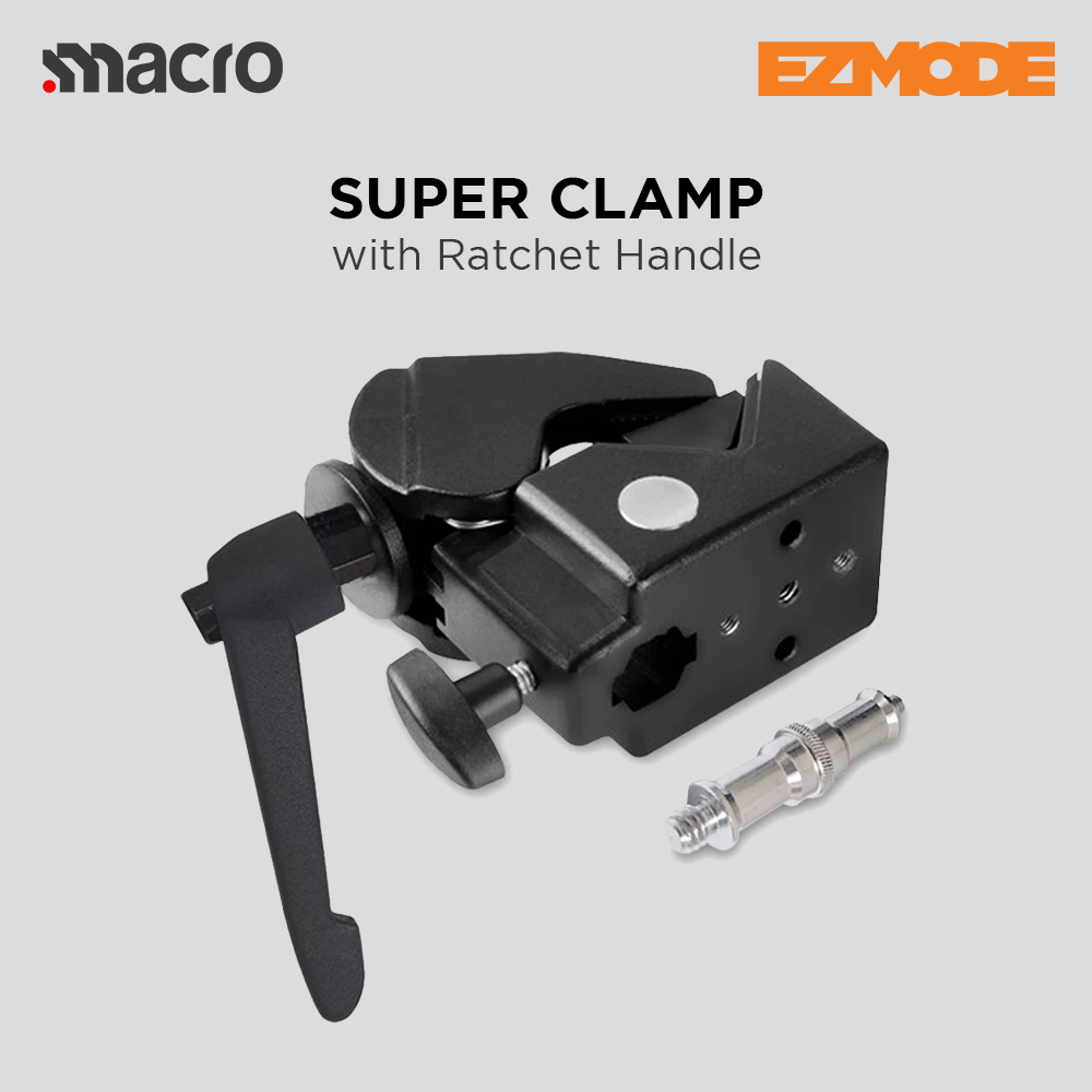 EZMODE Super Clamp with Ratchet Handle for Lighting and Studio Equipment