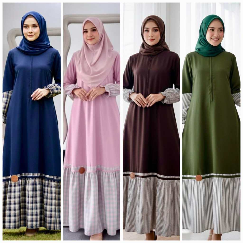 Ziya Dress By Zisheeri | Zisheeri Ziya Dress | Gamis Katun Terbaru