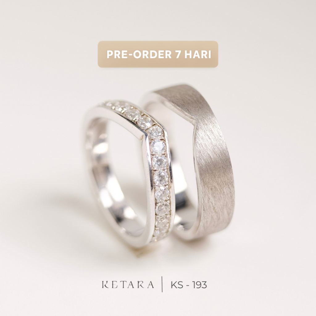 Cincin Kawin Tunangan Cincin Tunangan Cincin Couple Perak Silver Ketara Jewelry