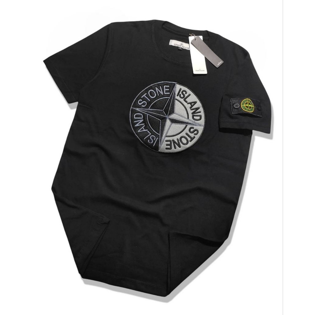 BARU ‼️ STONE ISLAND T-Shirt Branded Premium Kaos Distro Lengan Pendek 100% Cotton Combed 24S Full B