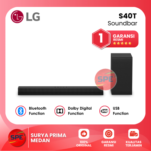 SOUNDBAR LG S40T BLUETOOTH WIRELESS GARANSI RESMI (MEDAN)