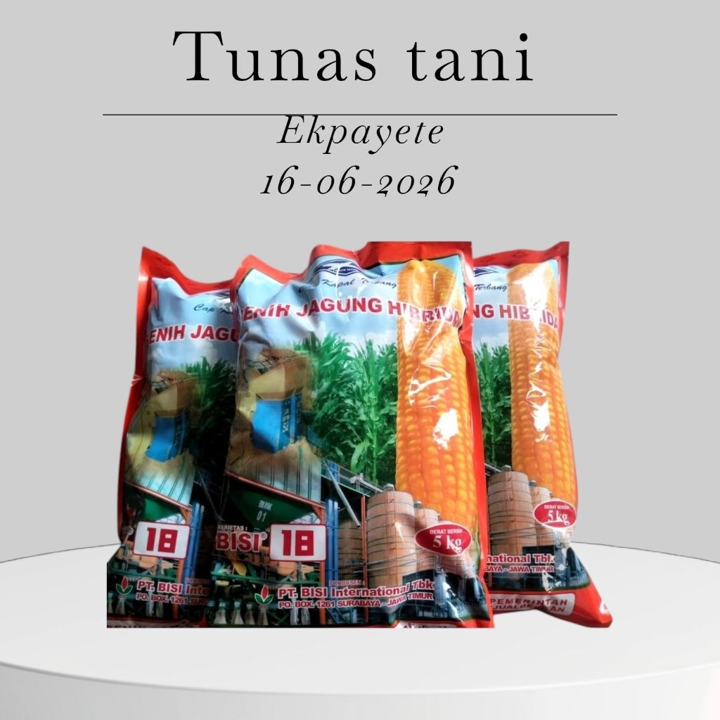 Benih jagung hibrida bisi 18 kemasan 5kg