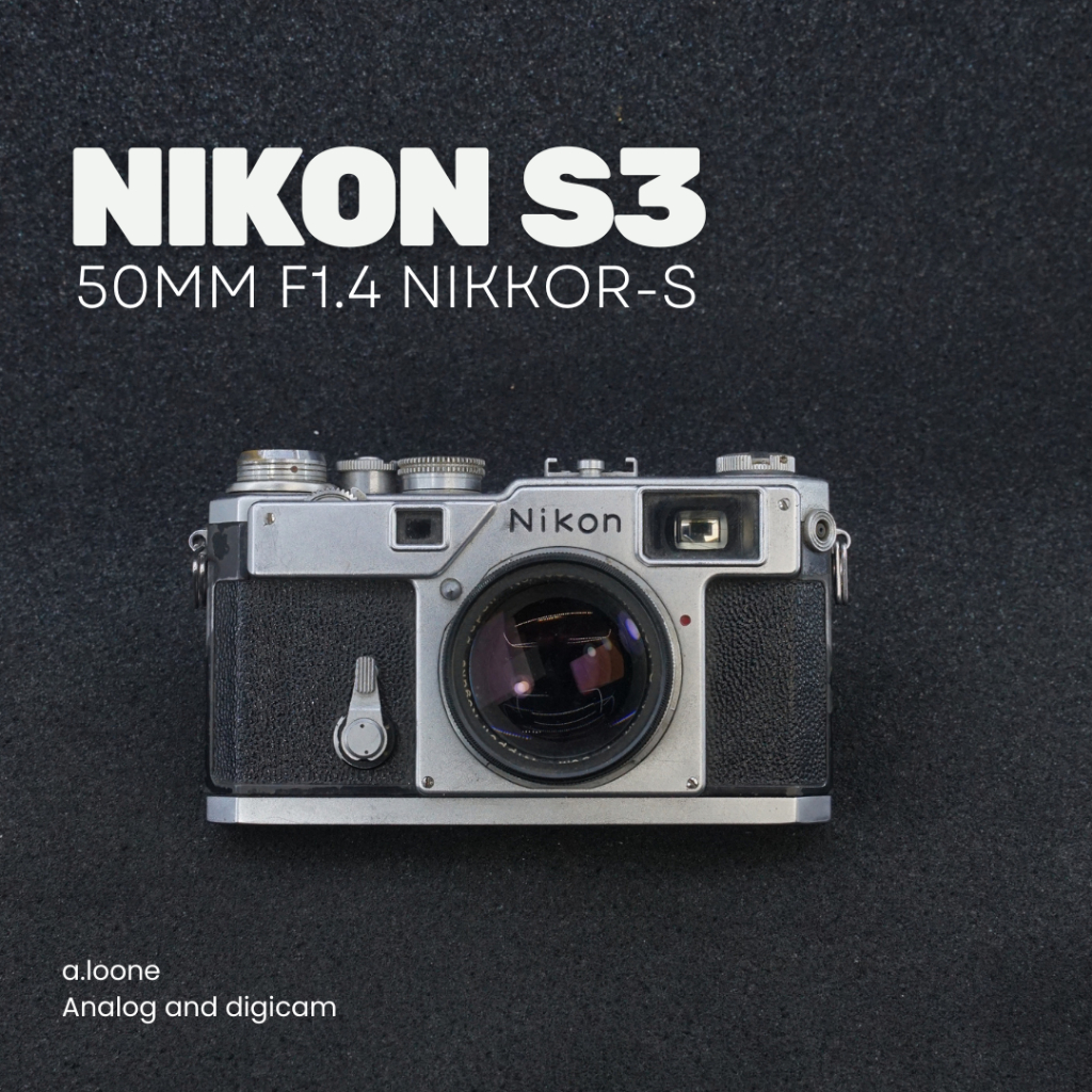 NIKON S3 SILVER + Nikkor-S 50mm f/1.4 — KAMERA ANALOG RANGEFINDER KLASIK 35MM ROLL FILM