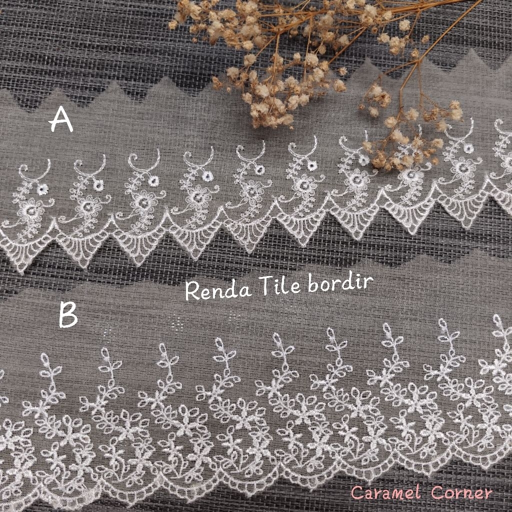 Renda tile bordir renda kain renda bordir