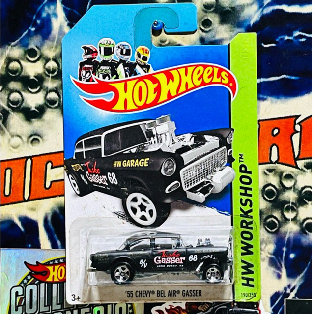 DIECAST HOT WHEELS 55 CHEVY BEL AIR GASSER (BLACK) COLLECTOR