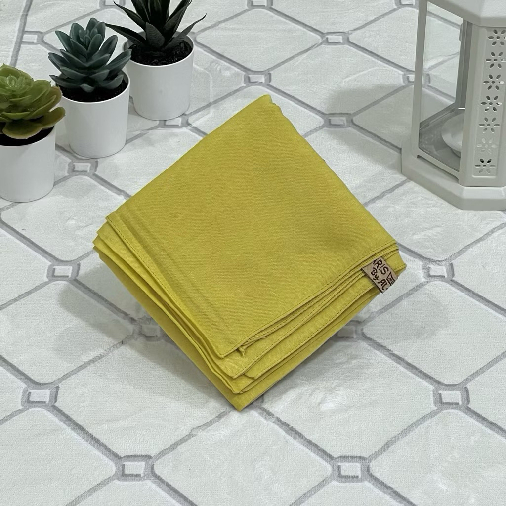 Hijab Segiempat Paris Premium kuning lime hijab lime segiempat kuning lemon
