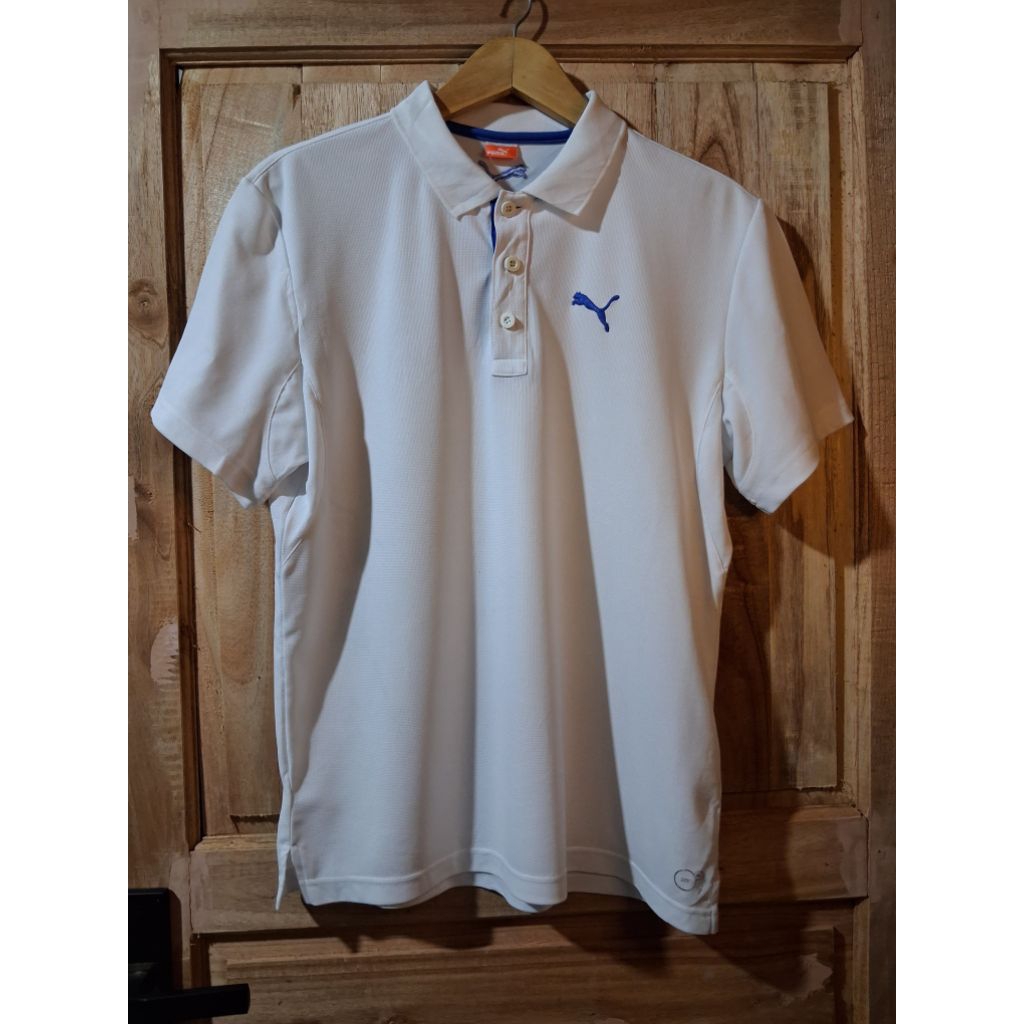 (PUMA) KAOS POLO PUTIH BERSIH
