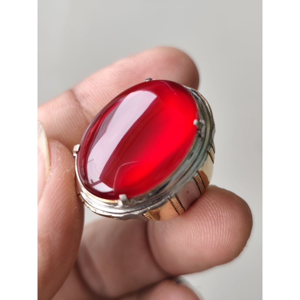 Batu Natural Red Baron Patican dengan memo lab