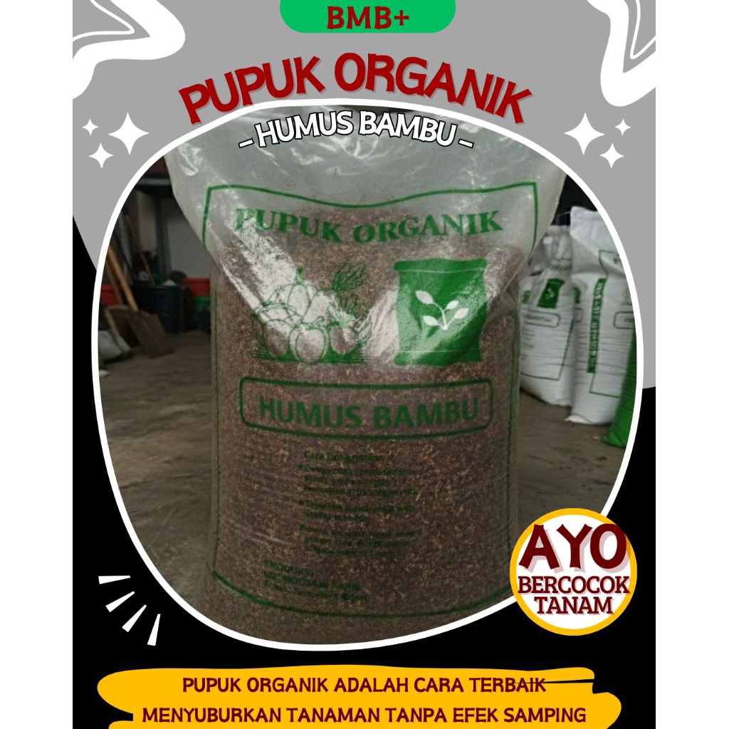 BMB+ Pupuk Organik Humus Bambu 5 Kg / Kompos Berkualitas Tinggi