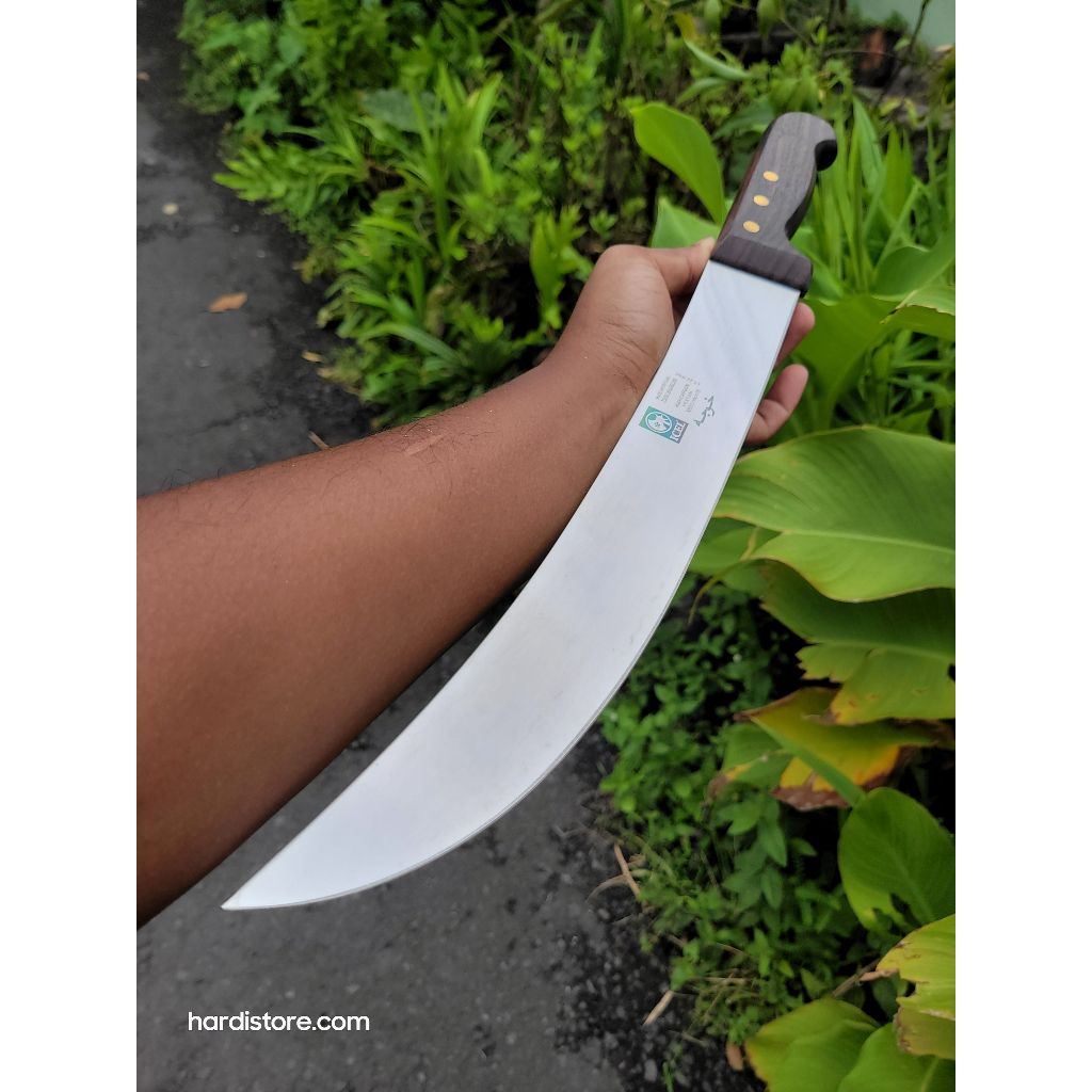 Pisau Sembelih Lengkung 30 cm ICEL Butcher Knife CIMETER 233.3504.30 Handle Kayu Original Portugal