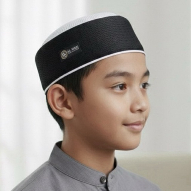 (SIZE ANAK)PECI KOPIAH SONGKOK HABASYA LIPAT KONBINASI PECI TERLARIS HRG TERMURAH dengan Desain Mode