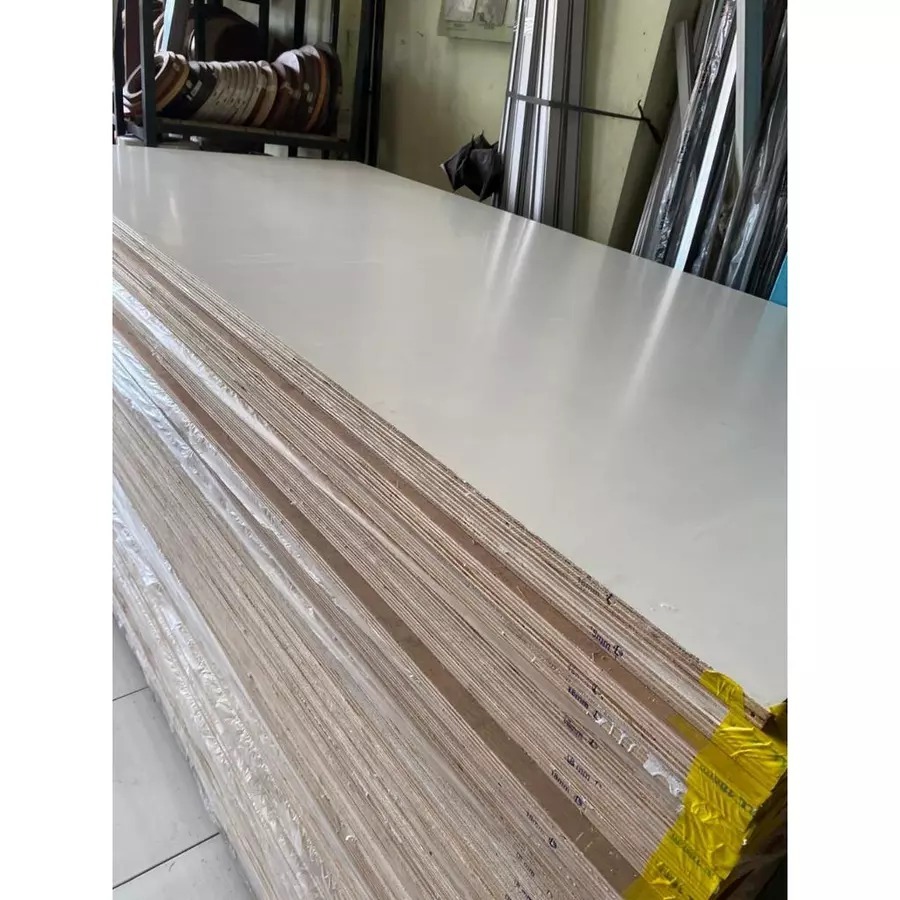 (BACA DESKRIPSI) Triplekmill / Triplek Melamin putih Doff ukuran 5mm-18mm