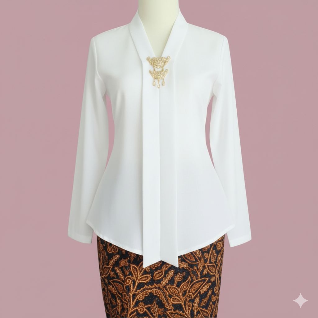 Kebaya Kartini Modern Polos Katun Toyobo Kebaya Terbaru