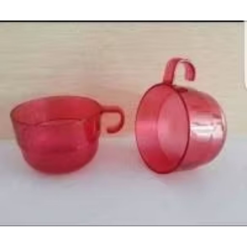 3 PCS Gelas WTC Merah Tupperware ORI dan New