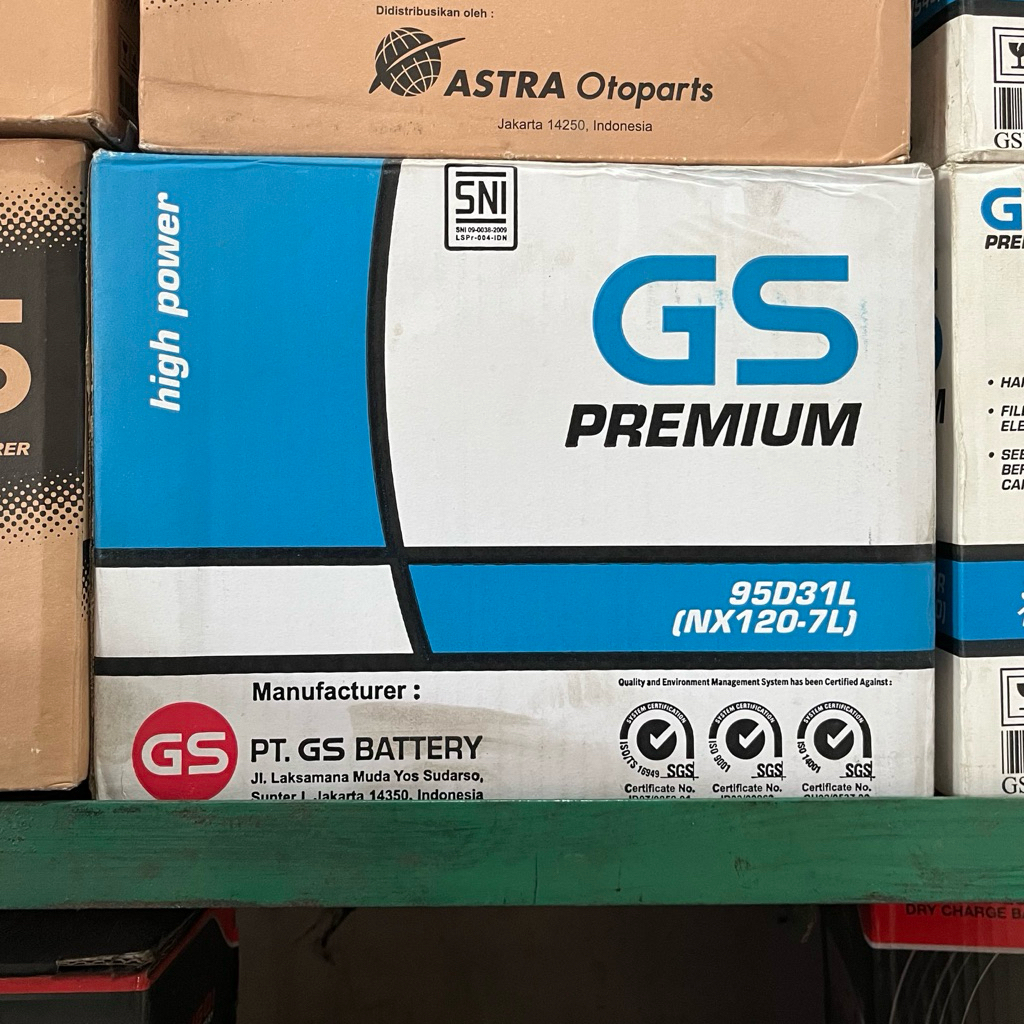 Aki GS Astra 95D31L Aki Basah