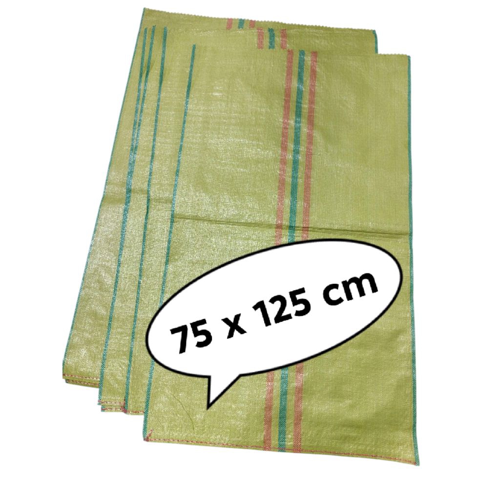 GROSIR 50 PCS KARUNG BARU UKURAN BESAR - KARUNG PADI/GABAH- KARUNG PAKET UKURAN 75 X 125 CM