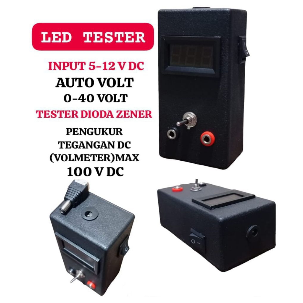 Tester Chip Led Auto Volt Dan Pengukur Tegangan Dc (Voltmeter)