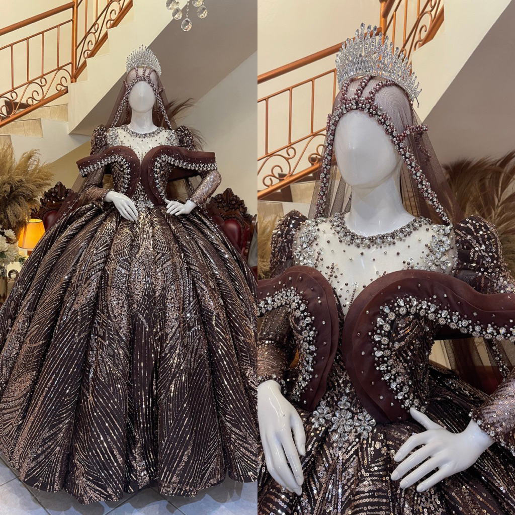 Gaun pengantin mewah elegan | Gaun pengantin | Gaun wedding pengantin