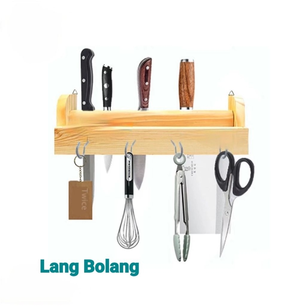 Rak Pisau Dinding / Rak Dinding Panci / Rak Dinding Tempel Dapur