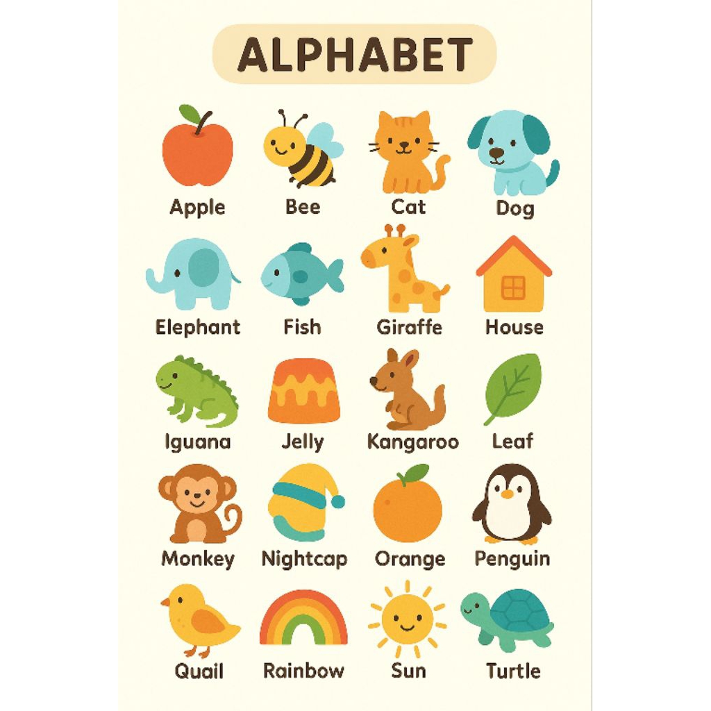 poster edukasi anak alphabet